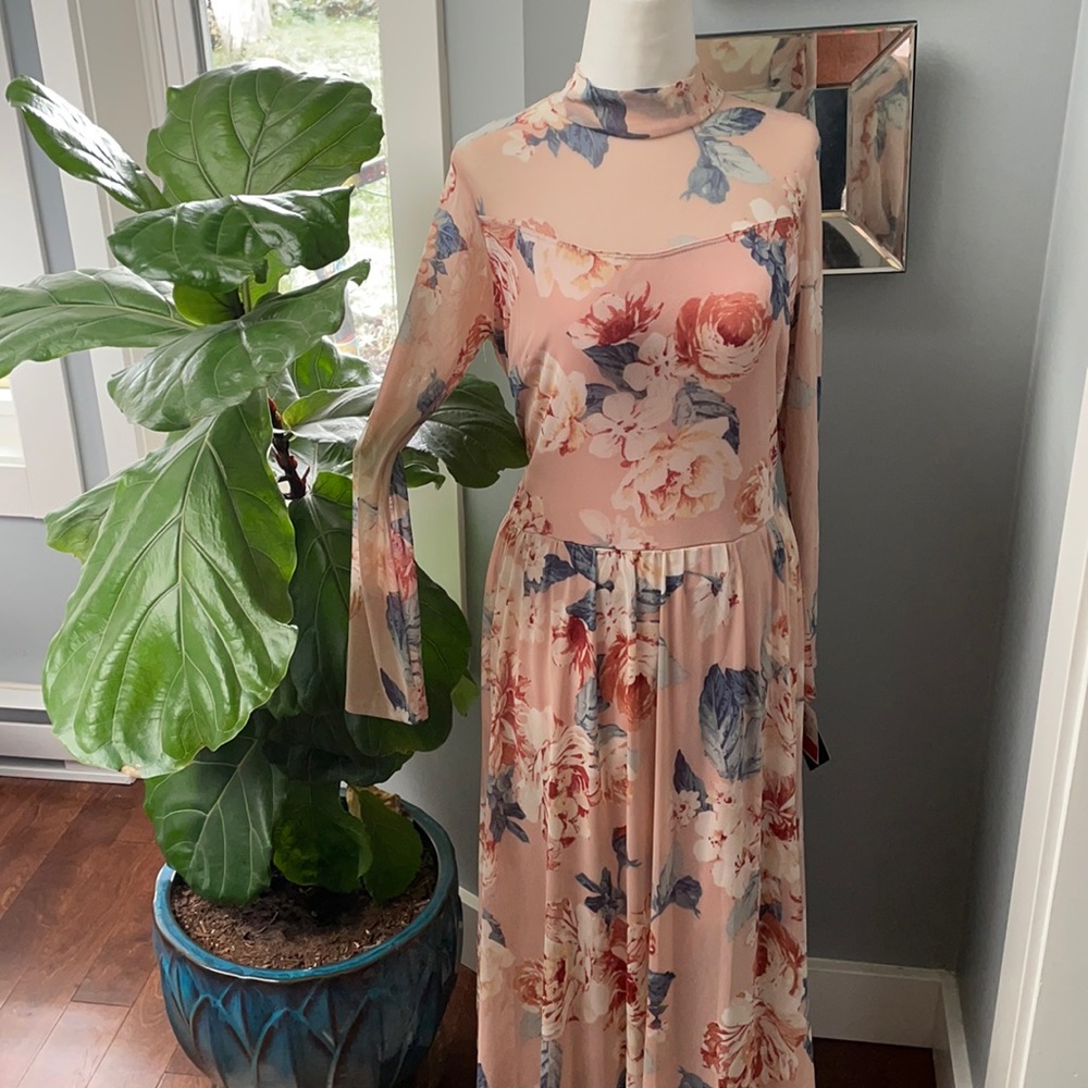 Kate and Lily Floral Long Sleeve Maxi Dress. NWT size 6